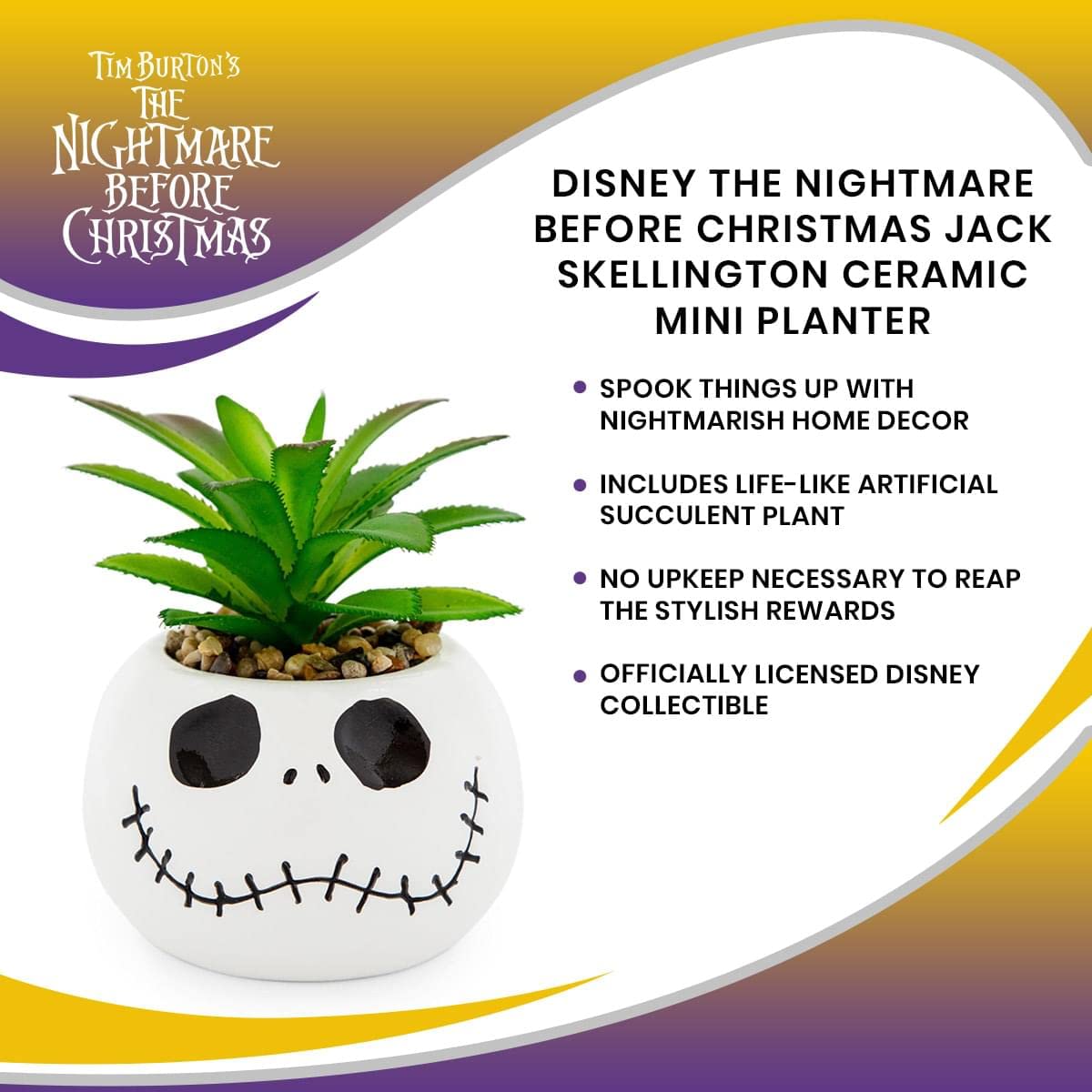 Foto 7 | Mini Macetero Toynk Disney Nightmare Before Christmas Jack - Venta Internacional.