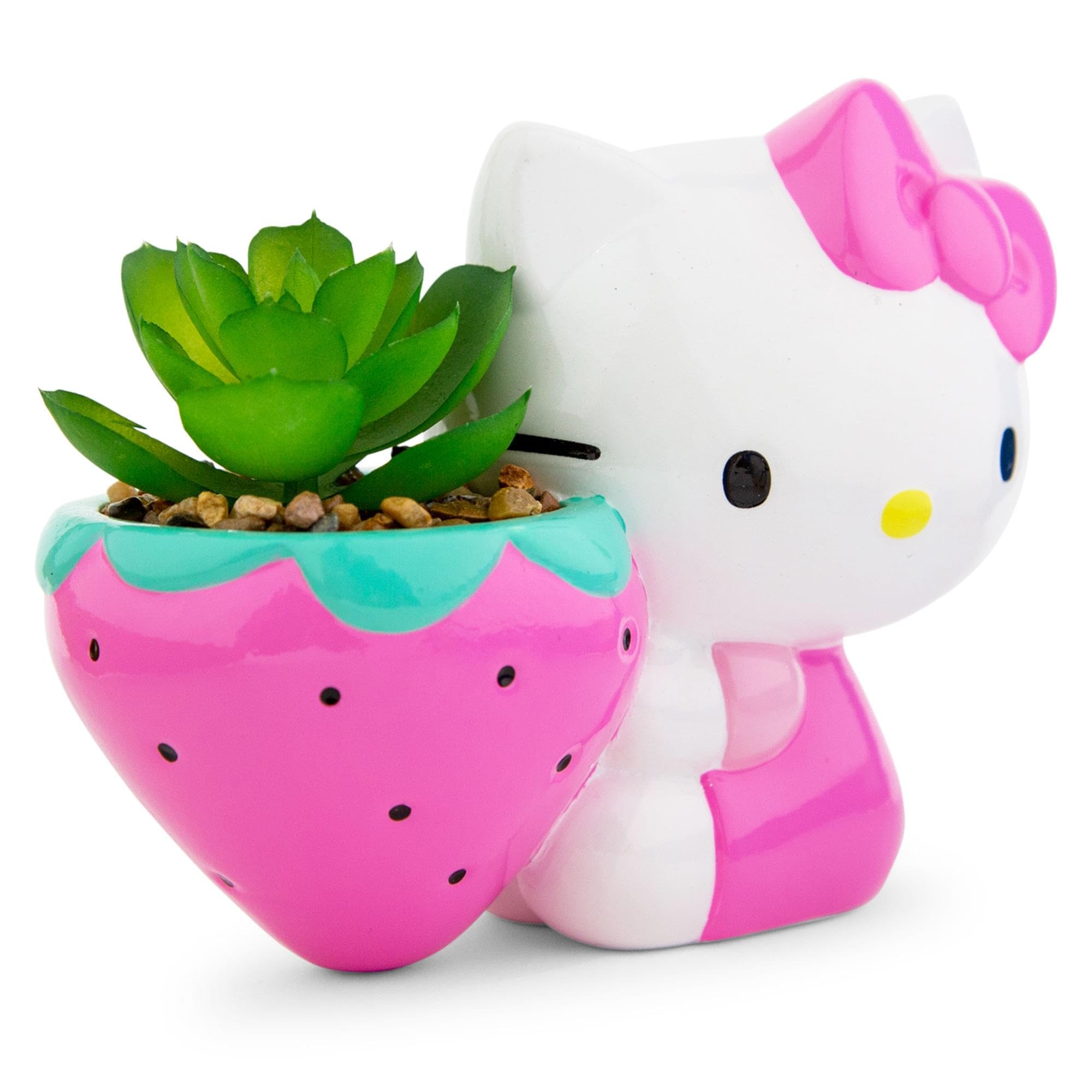Foto 3 pulgar | Maceta De Cerámica Toynk Sanrio Hello Kitty Fresa 12 Cm - Venta Internacional.