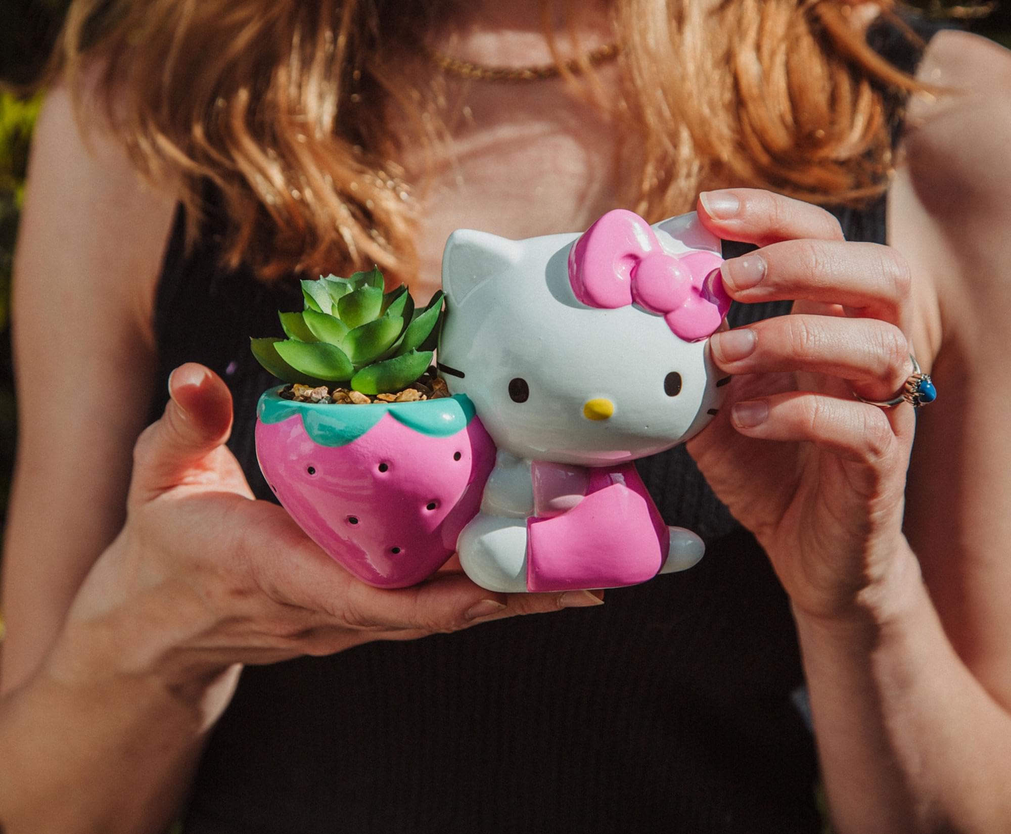 Foto 6 pulgar | Maceta De Cerámica Toynk Sanrio Hello Kitty Fresa 12 Cm - Venta Internacional.