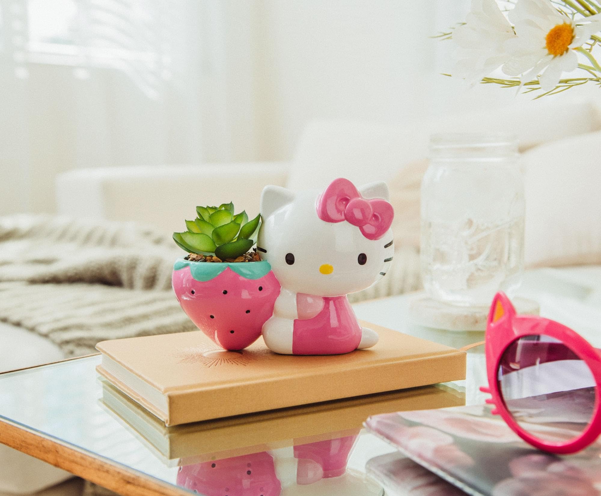 Foto 7 pulgar | Maceta De Cerámica Toynk Sanrio Hello Kitty Fresa 12 Cm - Venta Internacional.