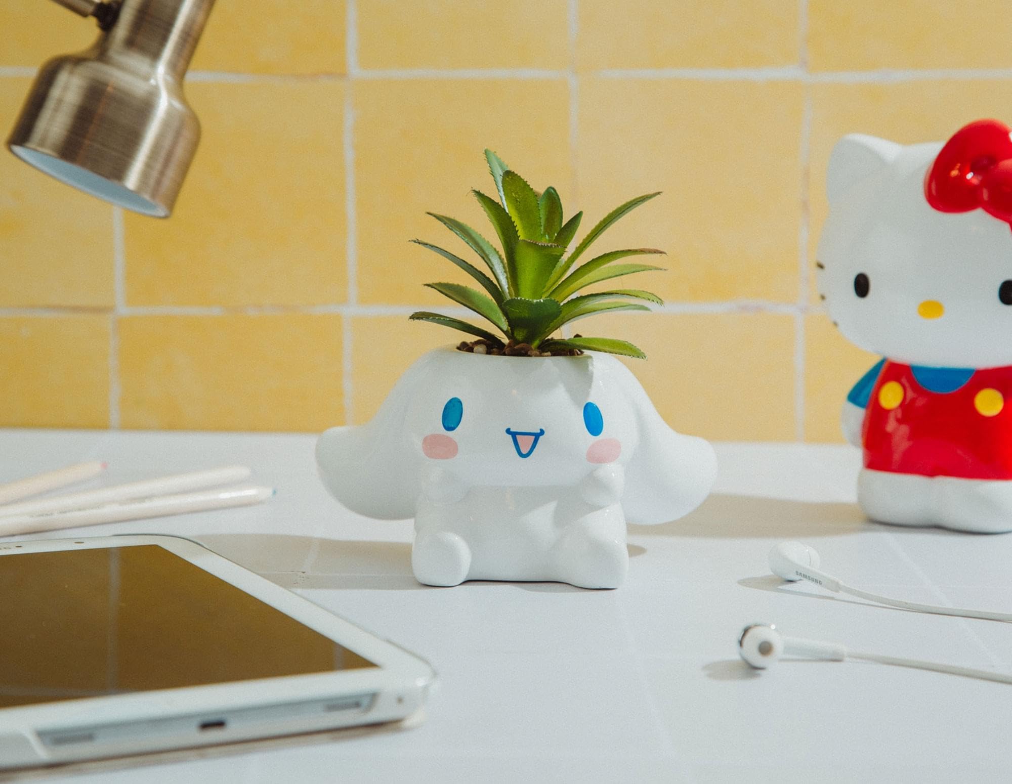 Foto 5 pulgar | Macetero Pequeño De Cerámica Silver Buffalo Sanrio Cinnamoroll De 8 Cm - Venta Internacional.