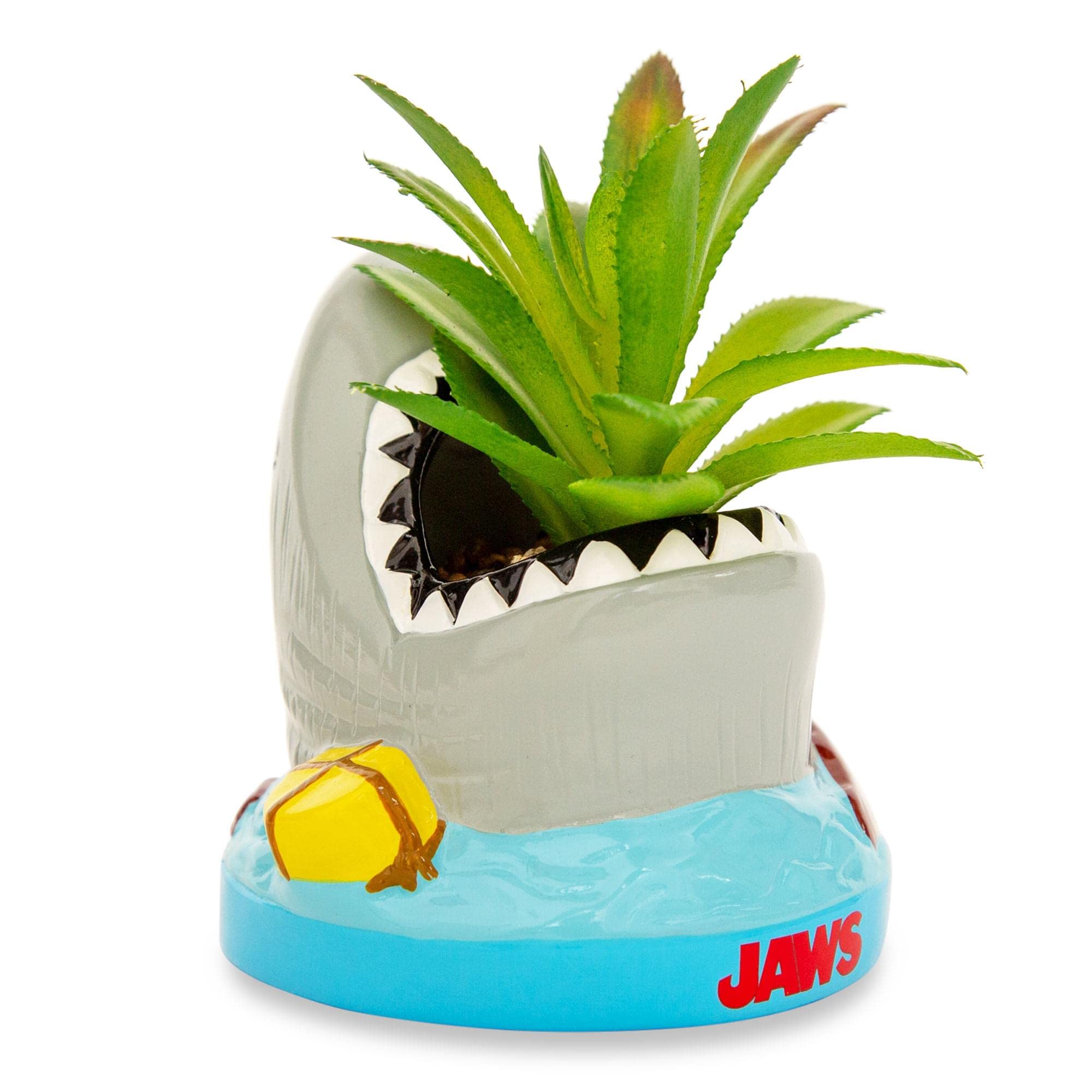 Foto 4 pulgar | Mini Maceta Silver Buffalo Jaws Shark Con Suculentas Artificiales - Venta Internacional.