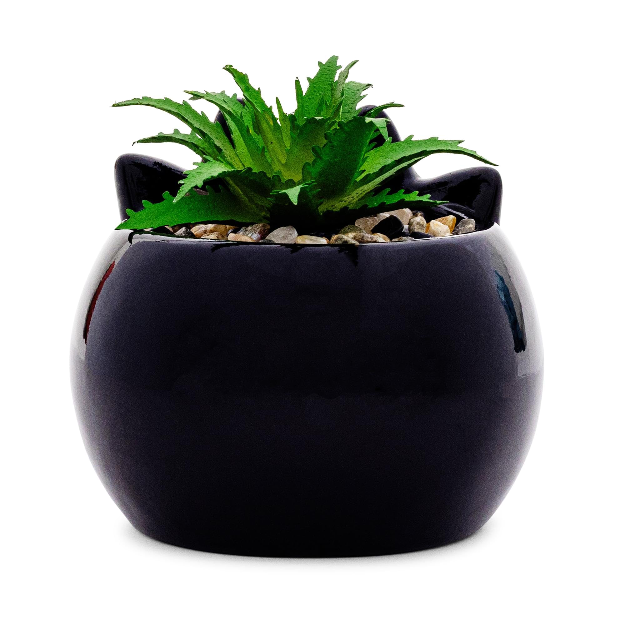 Foto 3 | Mini Maceta Sanrio Badtz-maru De Cerámica Con Plantas Suculentas Artificiales - Venta Internacional.