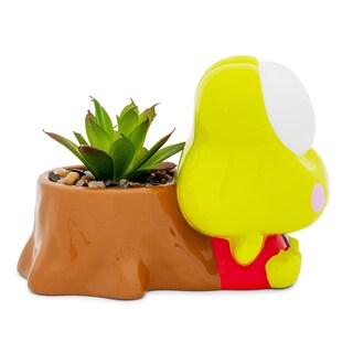 Foto 3 | Mini Maceta Plateada Con Tocón De Búfalo Sanrio Keroppi Con Suculentas - Venta Internacional.