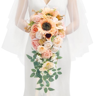 Foto 1 | Ramos De Boda Serwalin, 28 Cm, Para Novia, Dama De Honor, Champán - Venta Internacional.