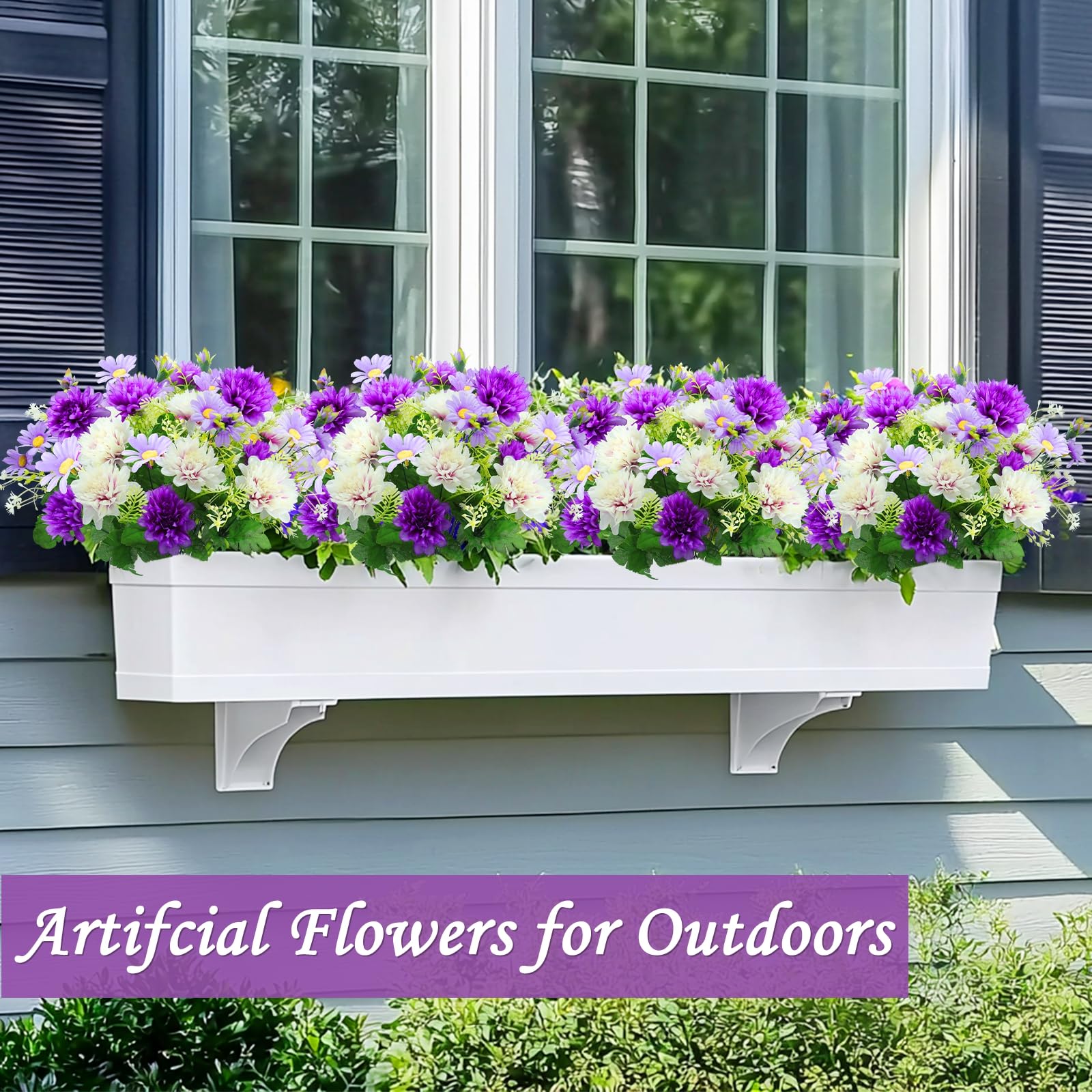 Foto 7 | Flores Artificiales Turnmeon, 48 Cabezas, Dalia, Margaritas, Color Morado - Venta Internacional.