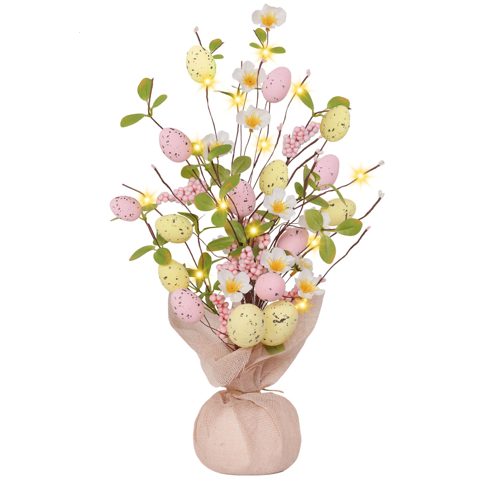 Foto 2 pulgar | Árbol De Pascua Xmasexp De 18 Pulgadas Con Huevos Y Batería De Luces Led - Venta Internacional.