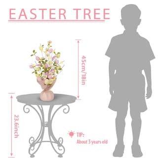 Foto 2 | Árbol De Pascua Xmasexp De 18 Pulgadas Con Huevos Y Batería De Luces Led - Venta Internacional.