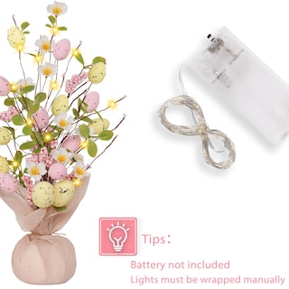 Foto 3 | Árbol De Pascua Xmasexp De 18 Pulgadas Con Huevos Y Batería De Luces Led - Venta Internacional.