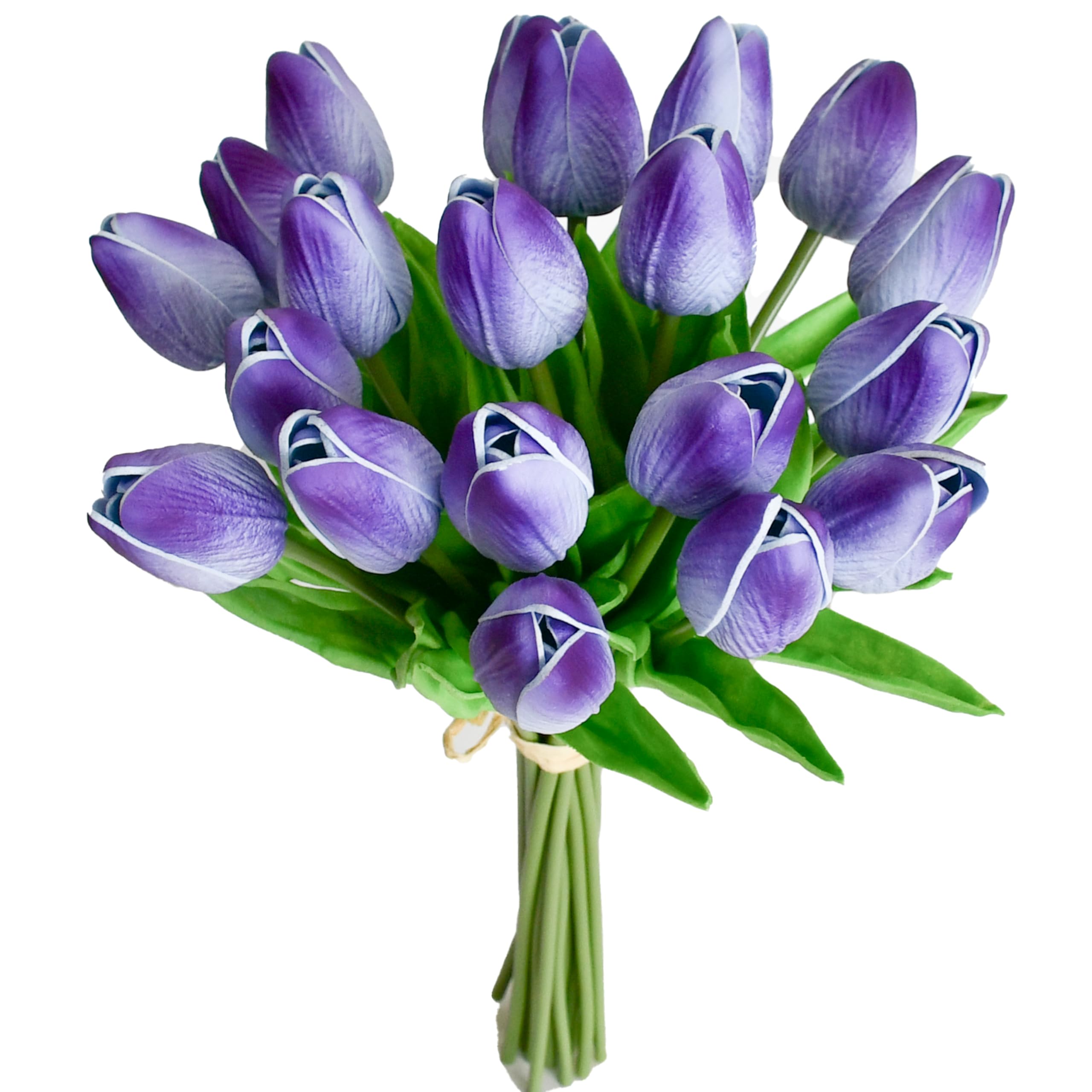 Foto 1 | Flores Artificiales De Seda Con Forma De Tulipán, Color Morado Mandy, 20 X 35 Cm - Venta Internacional.