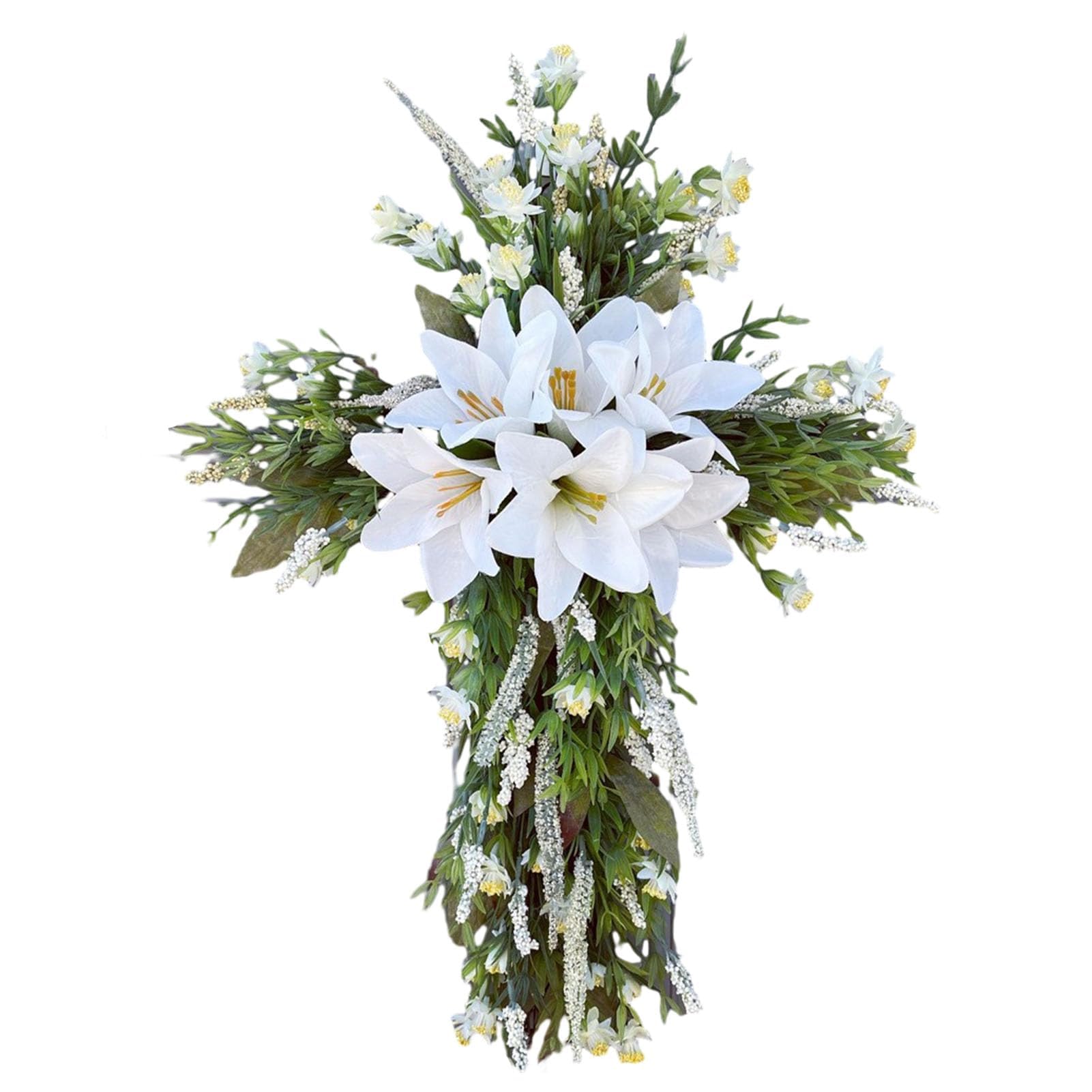 Foto 2 pulgar | Corona Genérica De Ratán Blanco Y Morado Para Puerta Delantera De Pascua, 40 Cm - Venta Internacional.