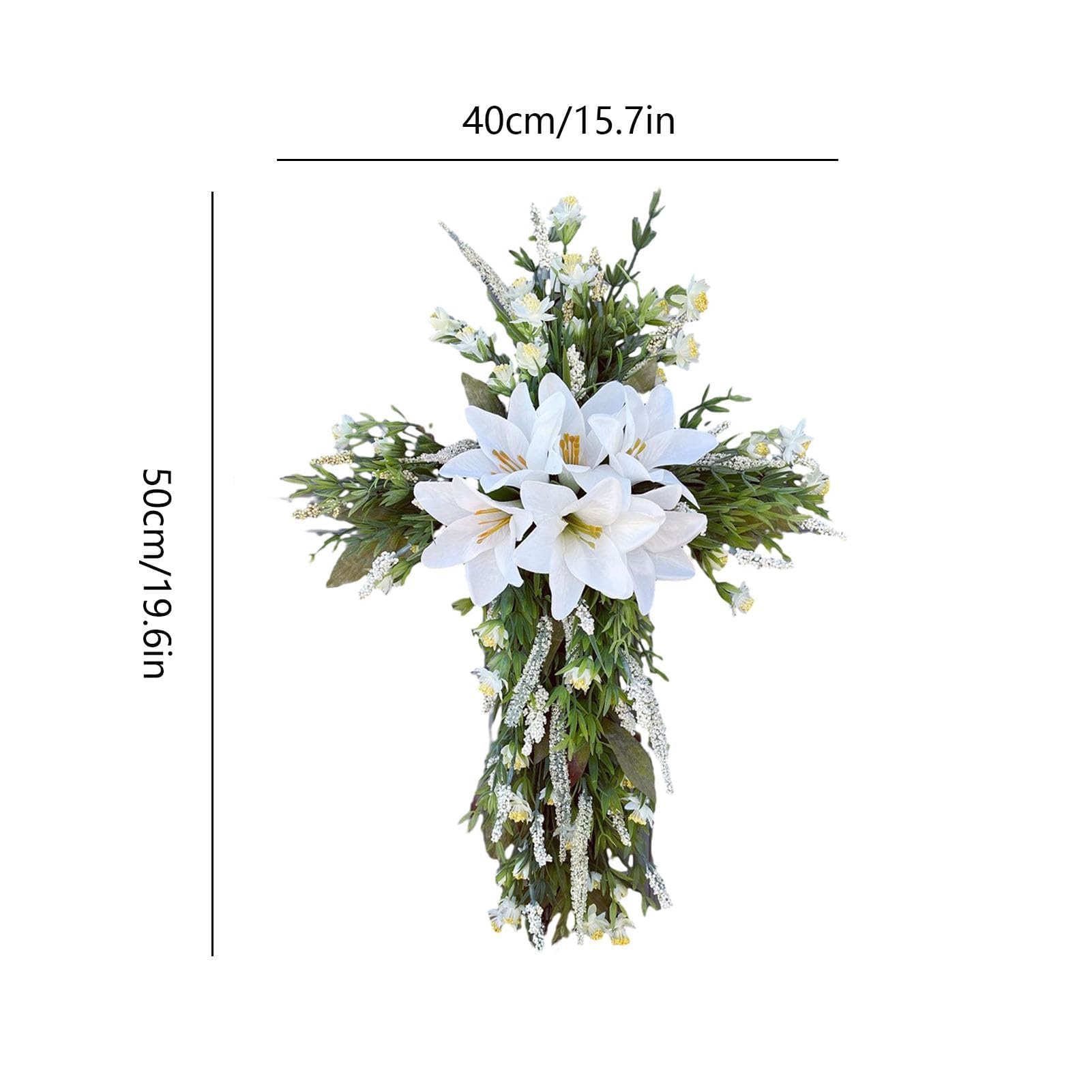 Foto 3 pulgar | Corona Genérica De Ratán Blanco Y Morado Para Puerta Delantera De Pascua, 40 Cm - Venta Internacional.