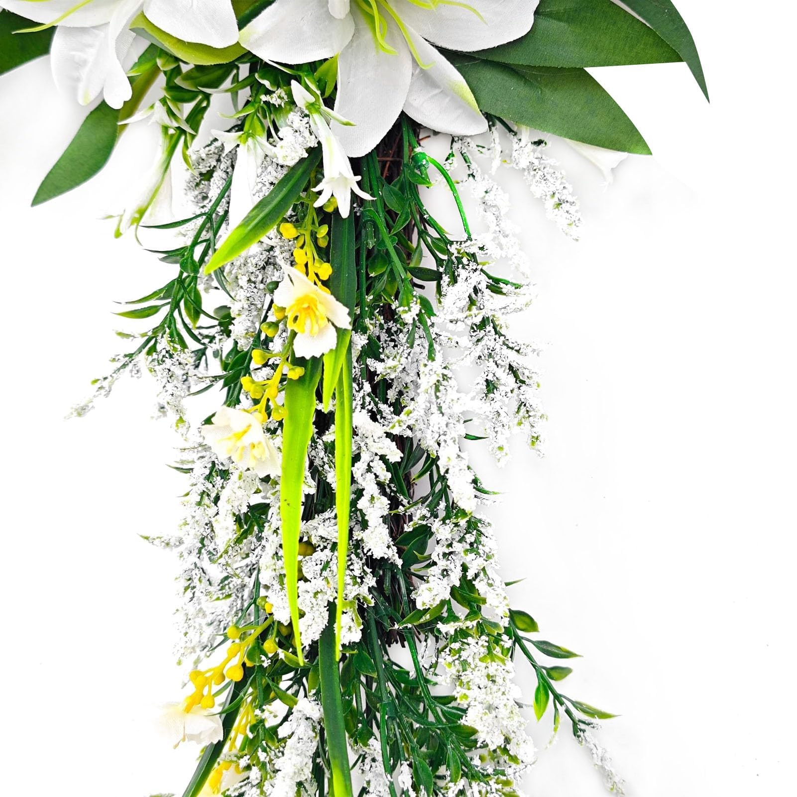 Foto 5 pulgar | Corona Genérica De Ratán Blanco Y Morado Para Puerta Delantera De Pascua, 40 Cm - Venta Internacional.