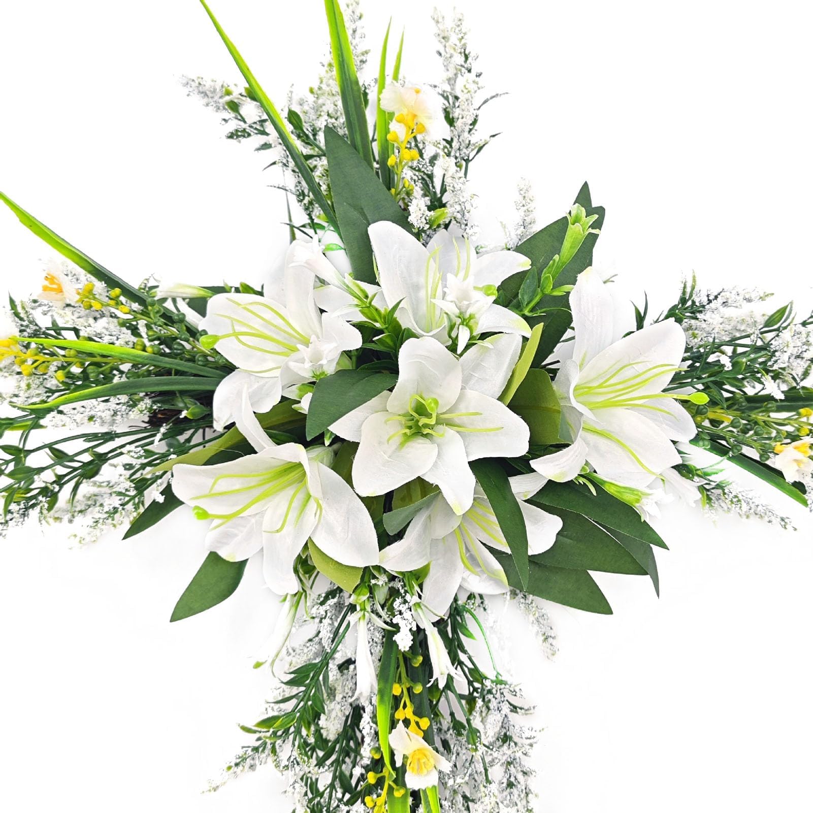 Foto 5 | Corona Genérica De Ratán Blanco Y Morado Para Puerta Delantera De Pascua, 40 Cm - Venta Internacional.
