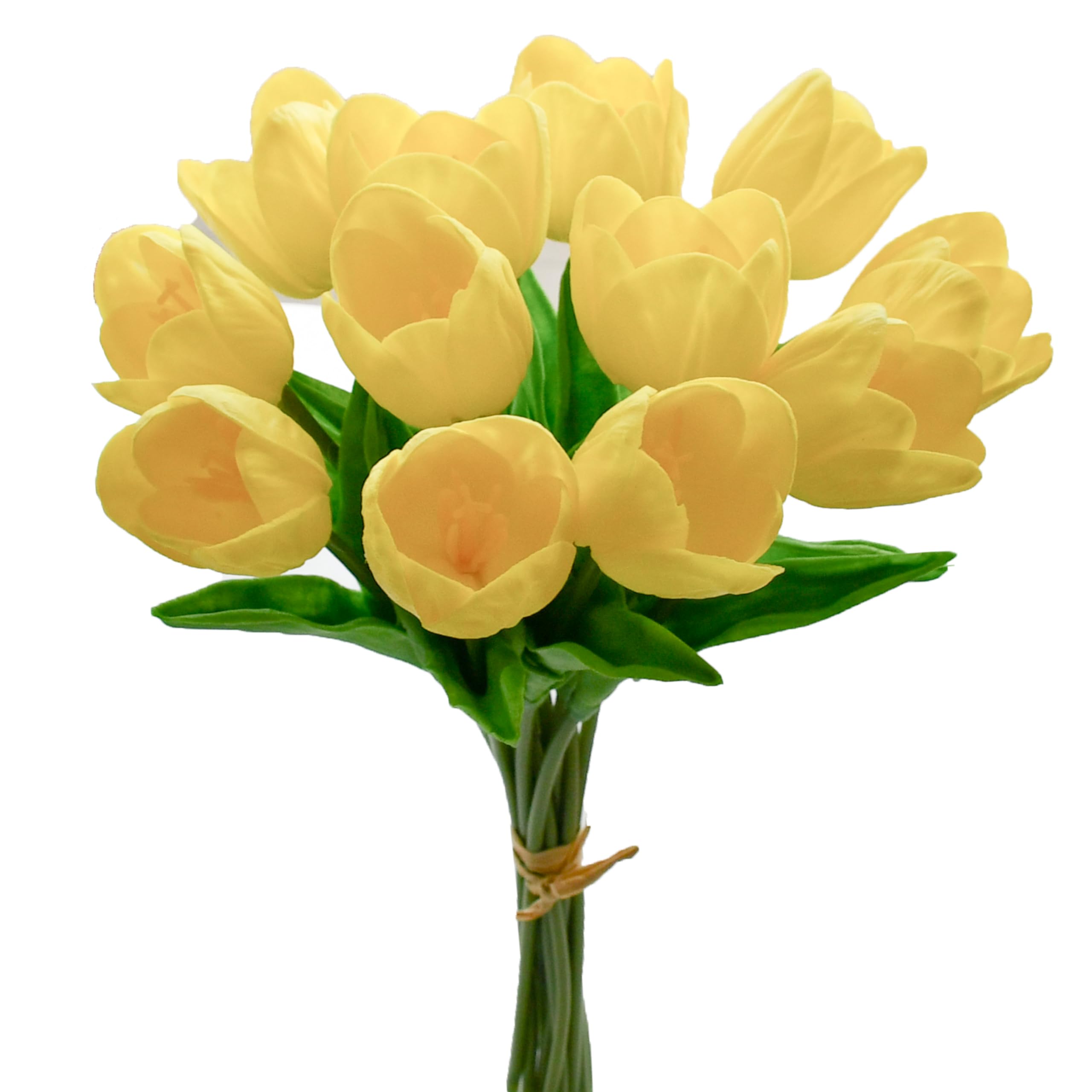 Foto 1 | Flores Artificiales De Seda Con Forma De Tulipán, Color Amarillo Mandy, 12 X 35 Cm - Venta Internacional.