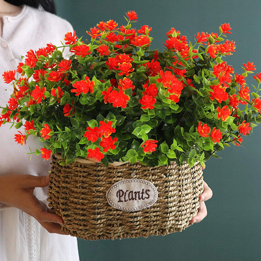 Foto 5 | Flores Artificiales Recutms, 8 Paquetes, Para Exteriores, Resistentes A Los Rayos Uv - Venta Internacional.