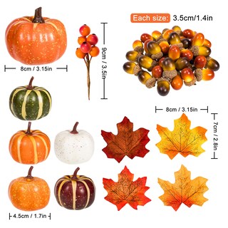 Foto 2 | Set De Hojas Artificiales De Arce Y Calabaza Whaline, 160 Unidades - Venta Internacional.