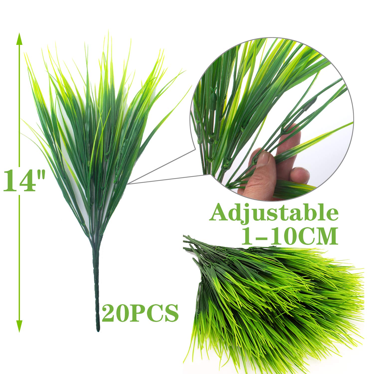 Foto 3 pulgar | Plantas Artificiales De Exterior Grunyia Wheat Grass X20 - Venta Internacional.