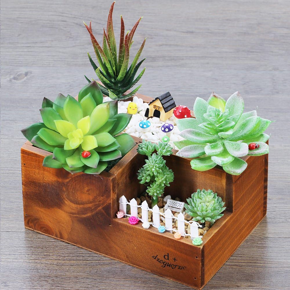 Foto 5 | Plantas Suculentas Artificiales Jieyou Surtidas, 20 Unidades - Venta Internacional.