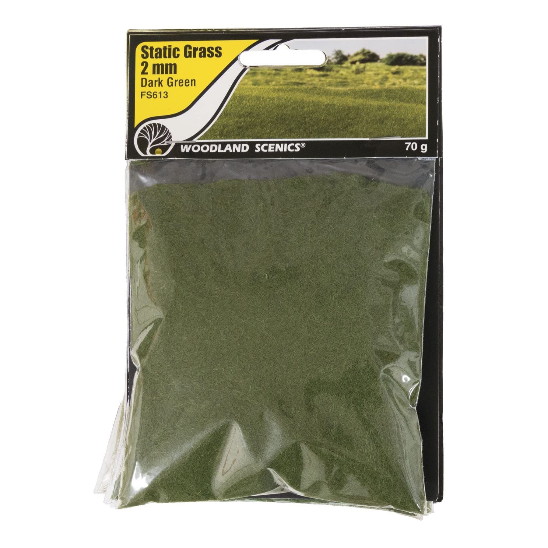 Static Grass Woodland Scenics, Verde Oscuro, 2 Mm, 70 G - Venta Internacional. $511