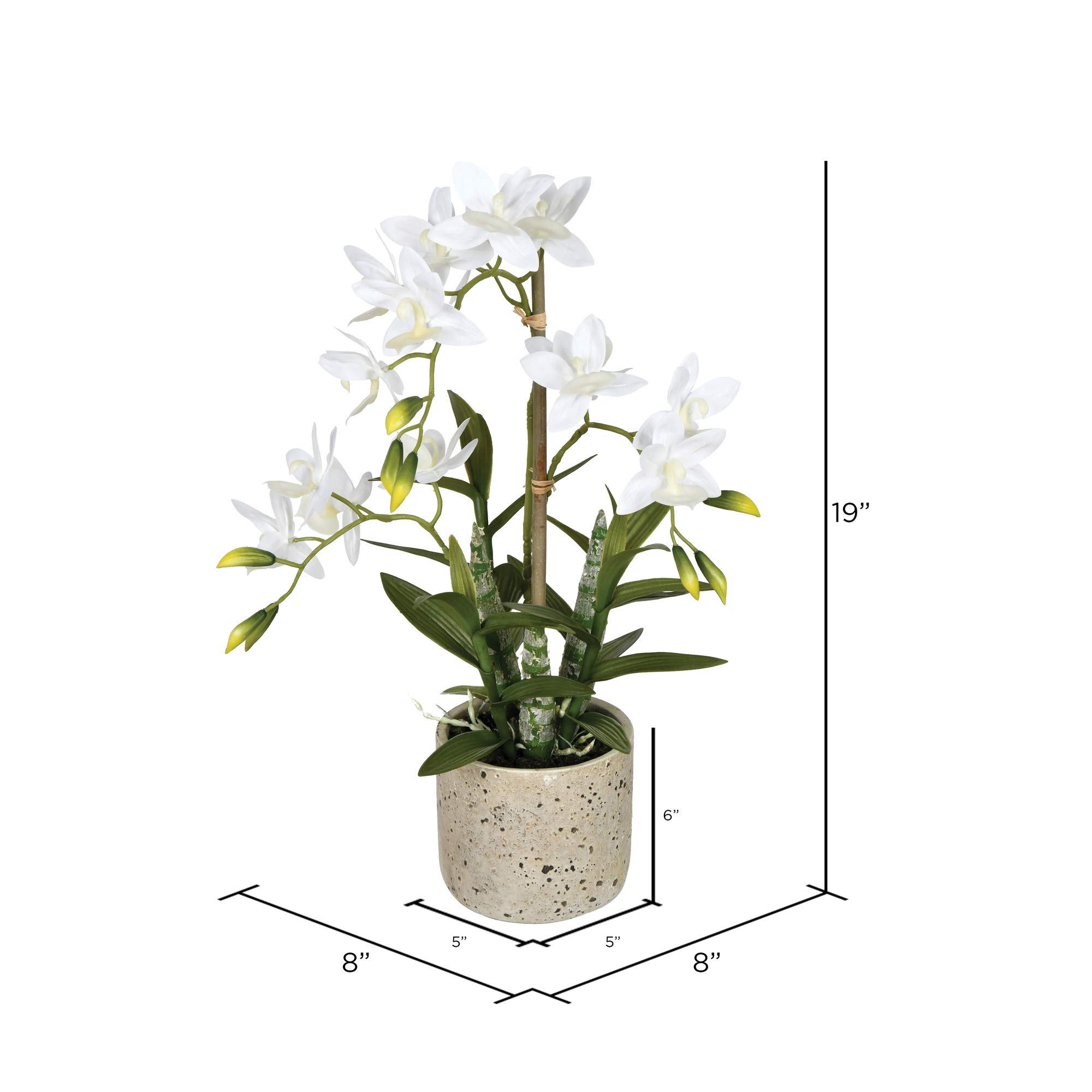 Foto 2 | Orquídea Artificial Cycnoches Vickerman Everyday En Maceta, 19 Pulgadas - Venta Internacional.