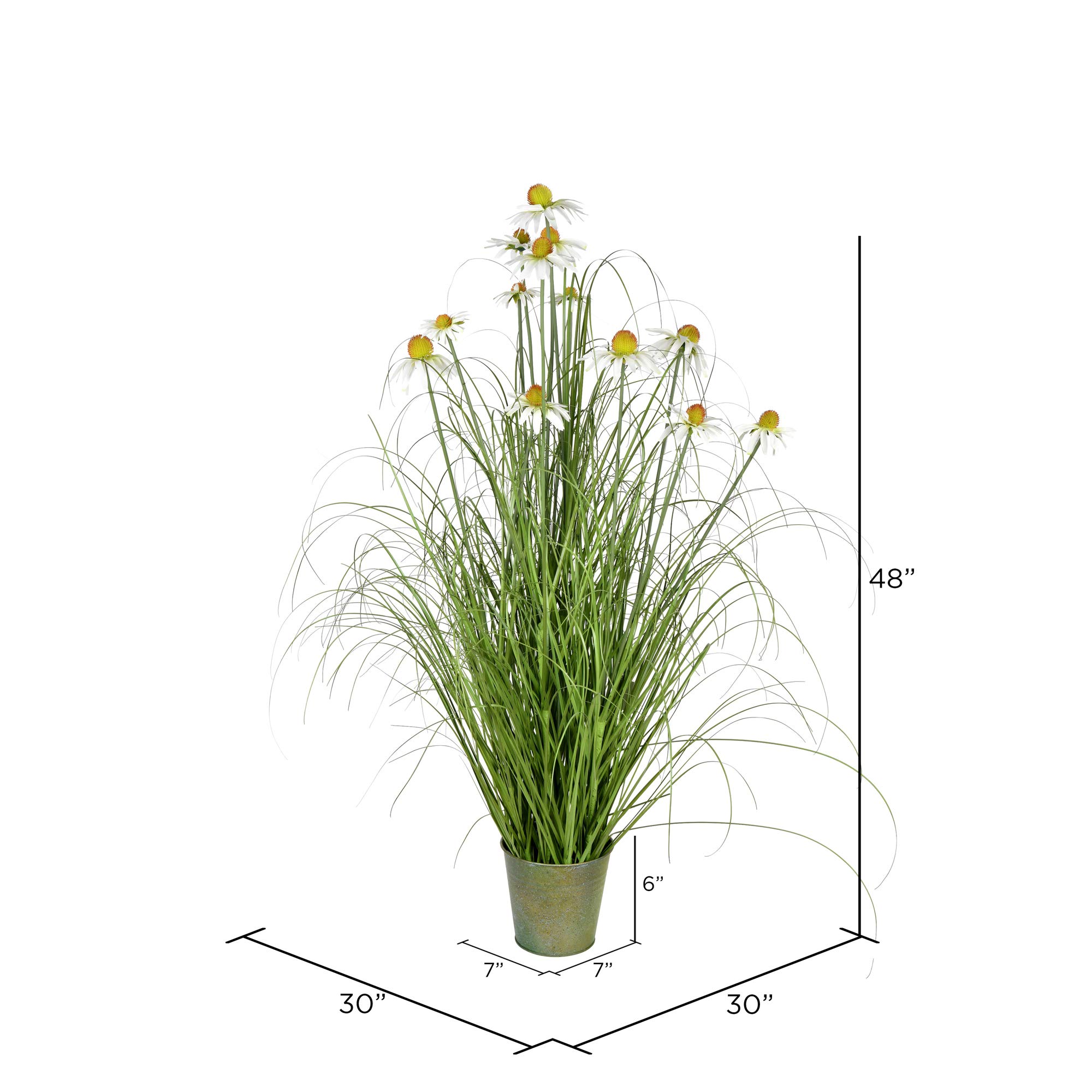 Foto 3 pulgar | Hierba Verde Artificial En Maceta Vickerman Everyday 48 Con 13 Margaritas - Venta Internacional.
