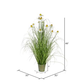 Foto 2 | Hierba Verde Artificial En Maceta Vickerman Everyday 48 Con 13 Margaritas - Venta Internacional.