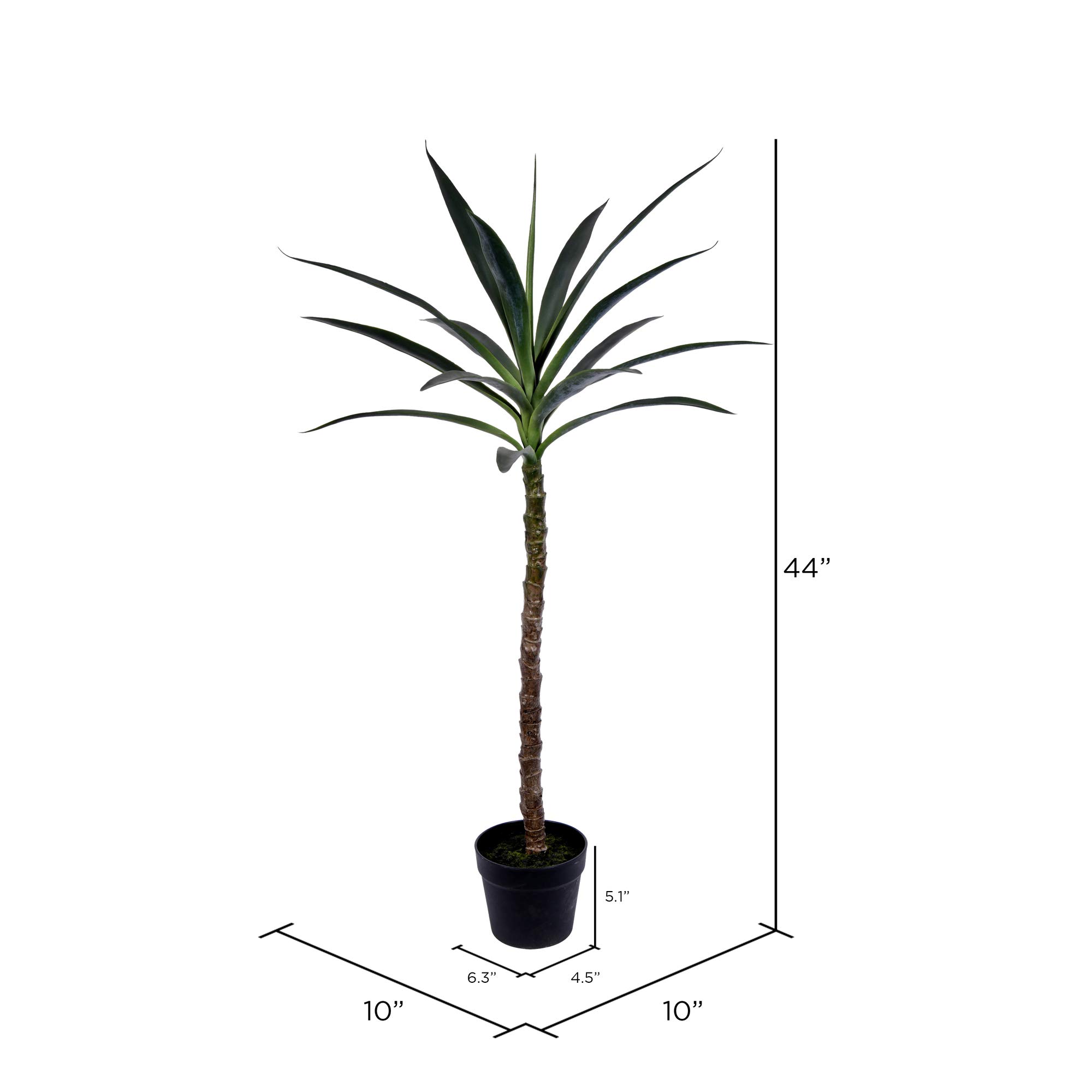 Foto 3 pulgar | Árbol De Yuca Artificial Vickerman De 44 Pulgadas Con Maceta Negra - Venta Internacional.