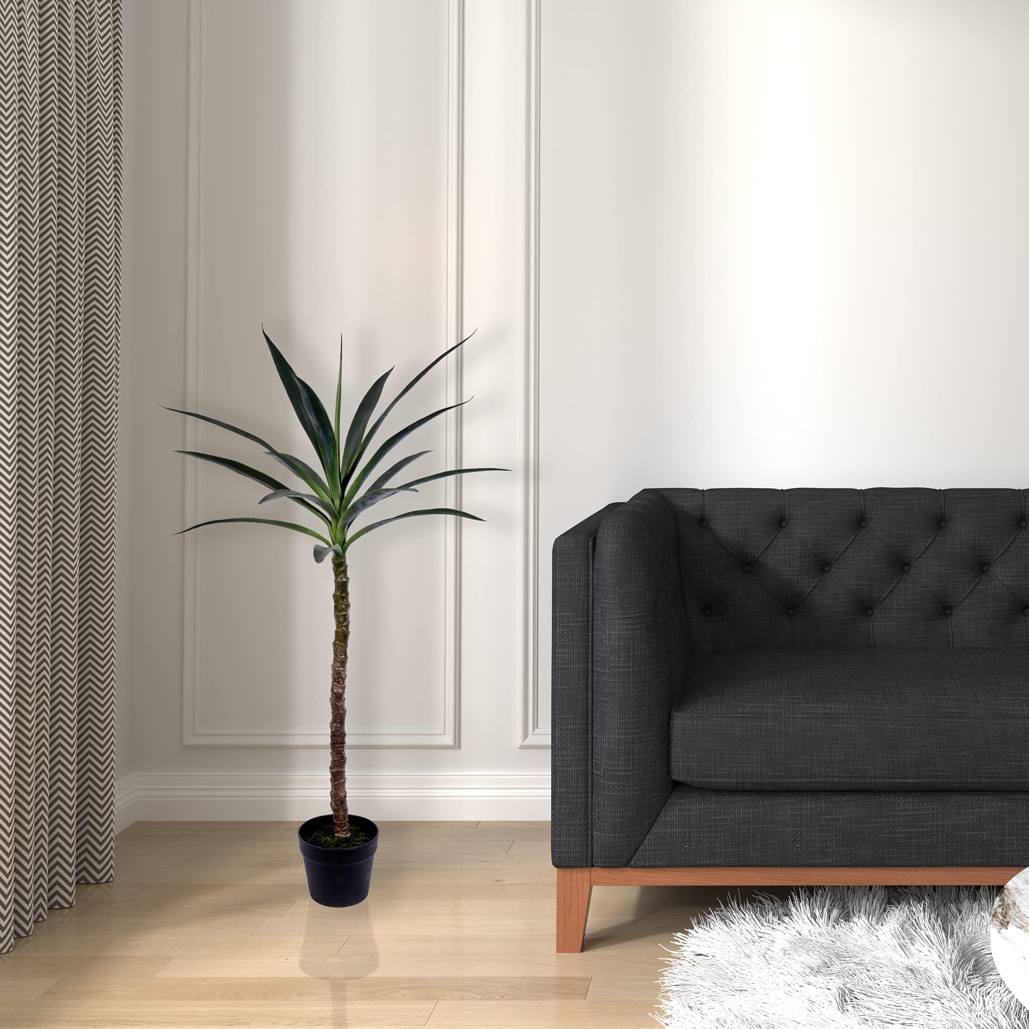 Foto 4 | Árbol De Yuca Artificial Vickerman De 44 Pulgadas Con Maceta Negra - Venta Internacional.