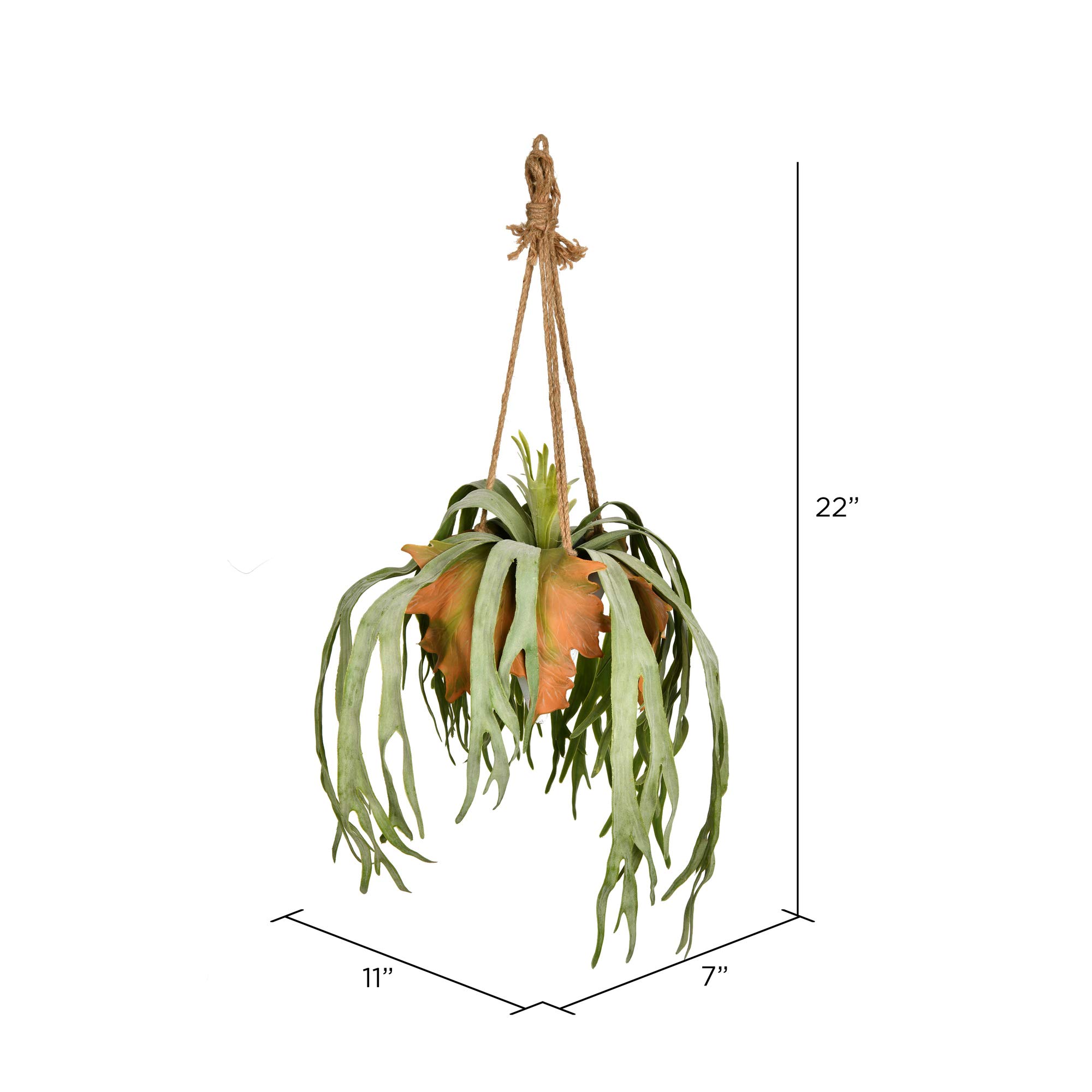 Foto 3 pulgar | Planta Artificial Vickerman Everyday Staghorn Fern Con Maceta De Cerámica - Venta Internacional.