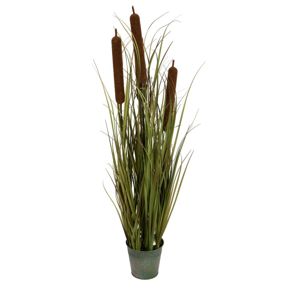 Foto 2 pulgar | Hierba Verde Artificial En Maceta Con Totora, 36 Cm - Vickerman - Venta Internacional.