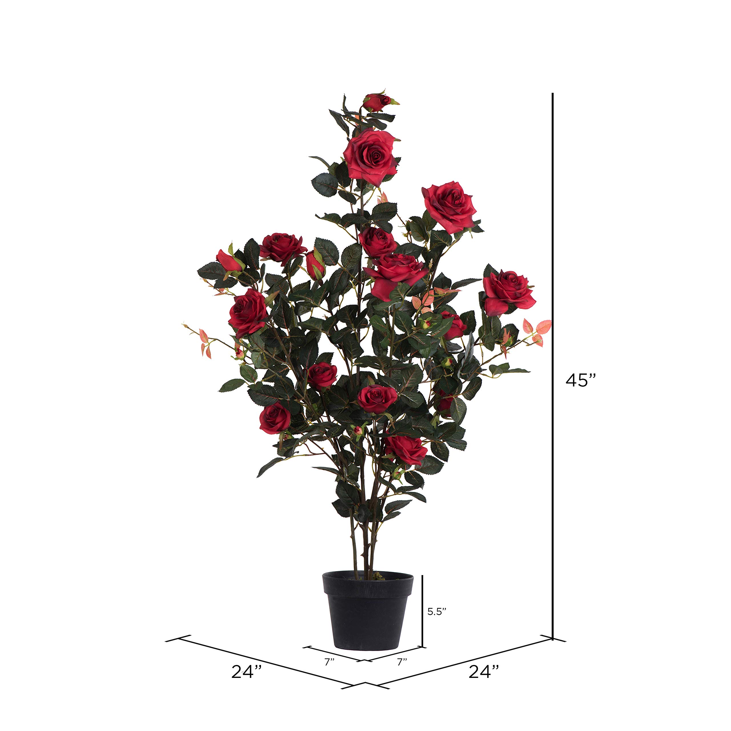 Foto 4 pulgar | Planta Artificial De Rosas Rojas Vickerman Everyday 45 Con Maceta - Venta Internacional.