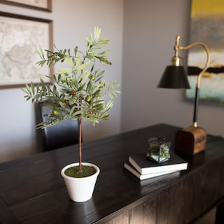 Foto 2 | Árbol Artificial Vickerman Olive Hill De 27 Pulgadas Con Maceta Redonda - Venta Internacional.