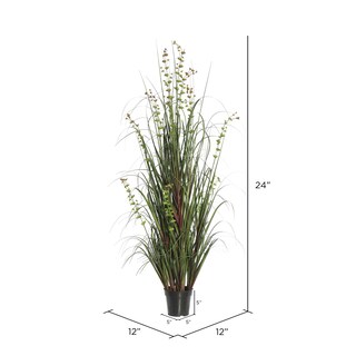 Foto 4 | Planta Artificial De Césped Verde Y Eucalipto Vickerman De 24 Pulgadas - Venta Internacional.