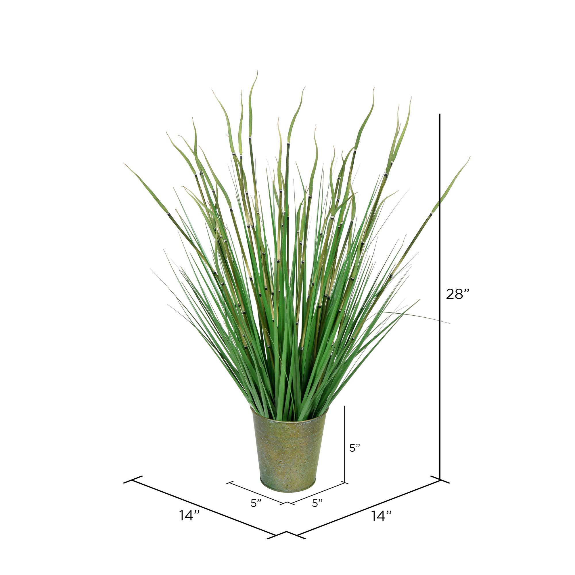 Foto 2 | Planta De Césped Verde Artificial Vickerman Everyday 28 Con Maceta De Hierro - Venta Internacional.