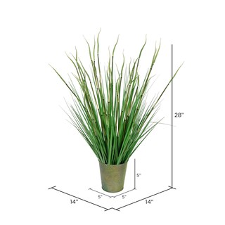 Foto 2 | Planta De Césped Verde Artificial Vickerman Everyday 28 Con Maceta De Hierro - Venta Internacional.
