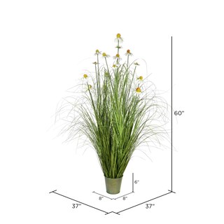 Foto 2 | Hierba Verde Artificial Y Margaritas Vickerman Everyday, 60 Cm - Venta Internacional.
