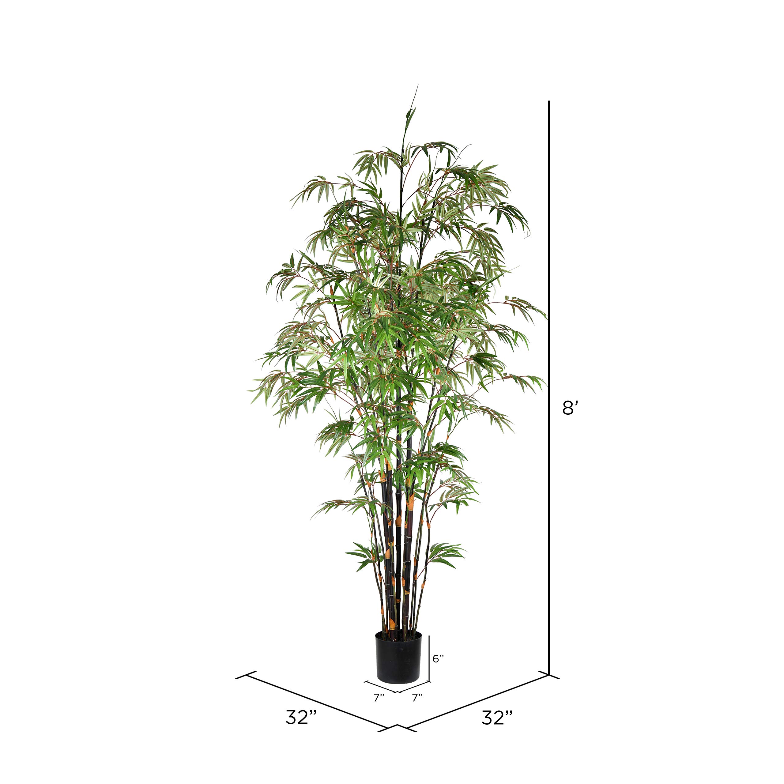 Foto 3 pulgar | Árbol De Bambú Japonés Negro Artificial Vickerman En Maceta De 8 Pies - Venta Internacional.