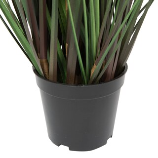 Foto 3 | Hierba Verde Recta Artificial En Maceta De 24 Cm Con Maceta Negra - Venta Internacional.
