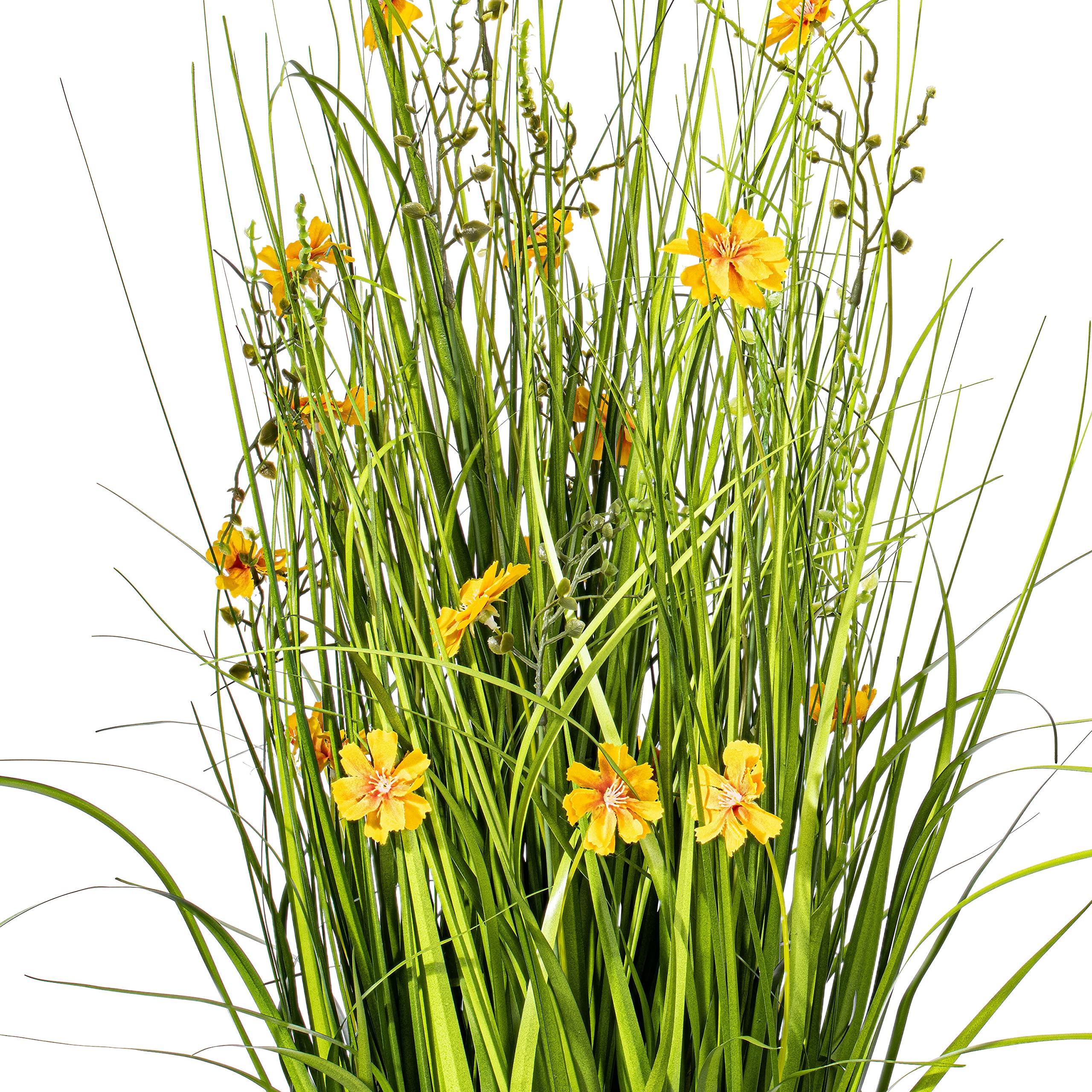 Foto 5 pulgar | Cosmos Amarillos Artificiales Y Hierba Verde En Maceta, 31 Cm, Vickerman - Venta Internacional.