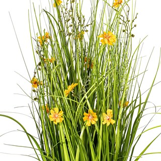 Foto 4 | Cosmos Amarillos Artificiales Y Hierba Verde En Maceta, 31 Cm, Vickerman - Venta Internacional.