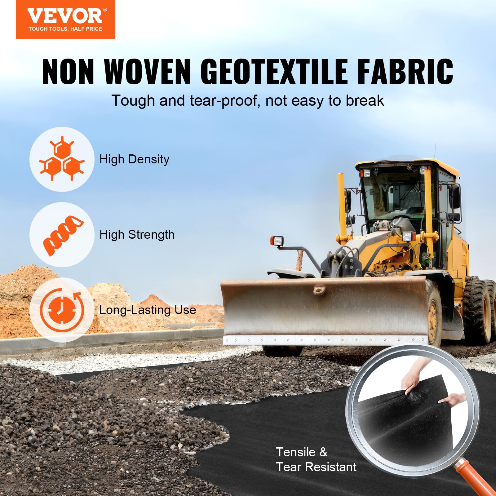 Foto 3 pulgar | Geotextil Landscape Vevor, 1,2 M X 30 M, 240 G/m², Polipropileno No Tejido - Venta Internacional.