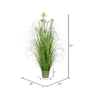 Foto 4 | Hierba Verde Artificial Y Margaritas Vickerman Everyday, 37 Pulgadas - Venta Internacional.