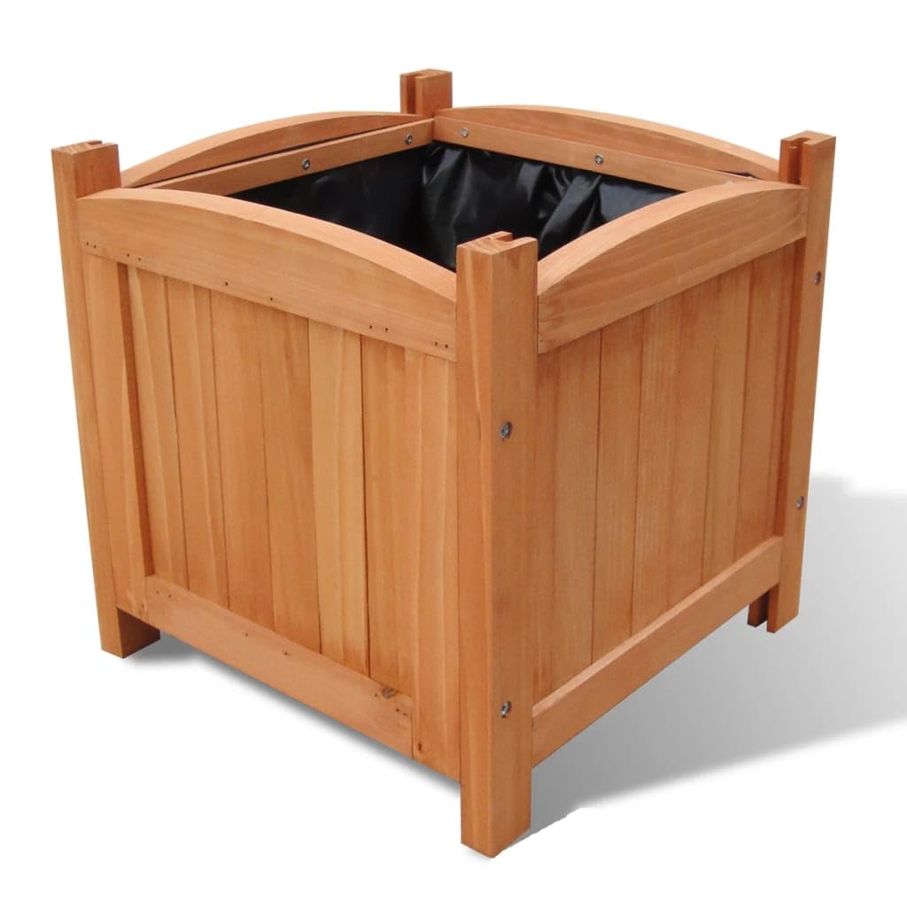Foto 3 | Juego De 2 Camas Elevadas De Madera Vidaxl De 30 X 30 X 30 Cm Con Forros De Polietileno - Venta Internacional.