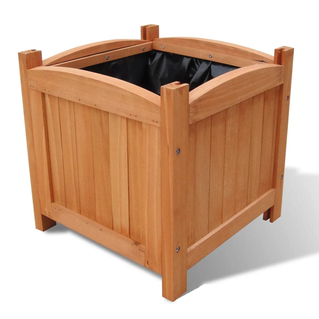 Foto 4 | Juego De 2 Camas Elevadas De Madera Vidaxl De 30 X 30 X 30 Cm Con Forros De Polietileno - Venta Internacional.