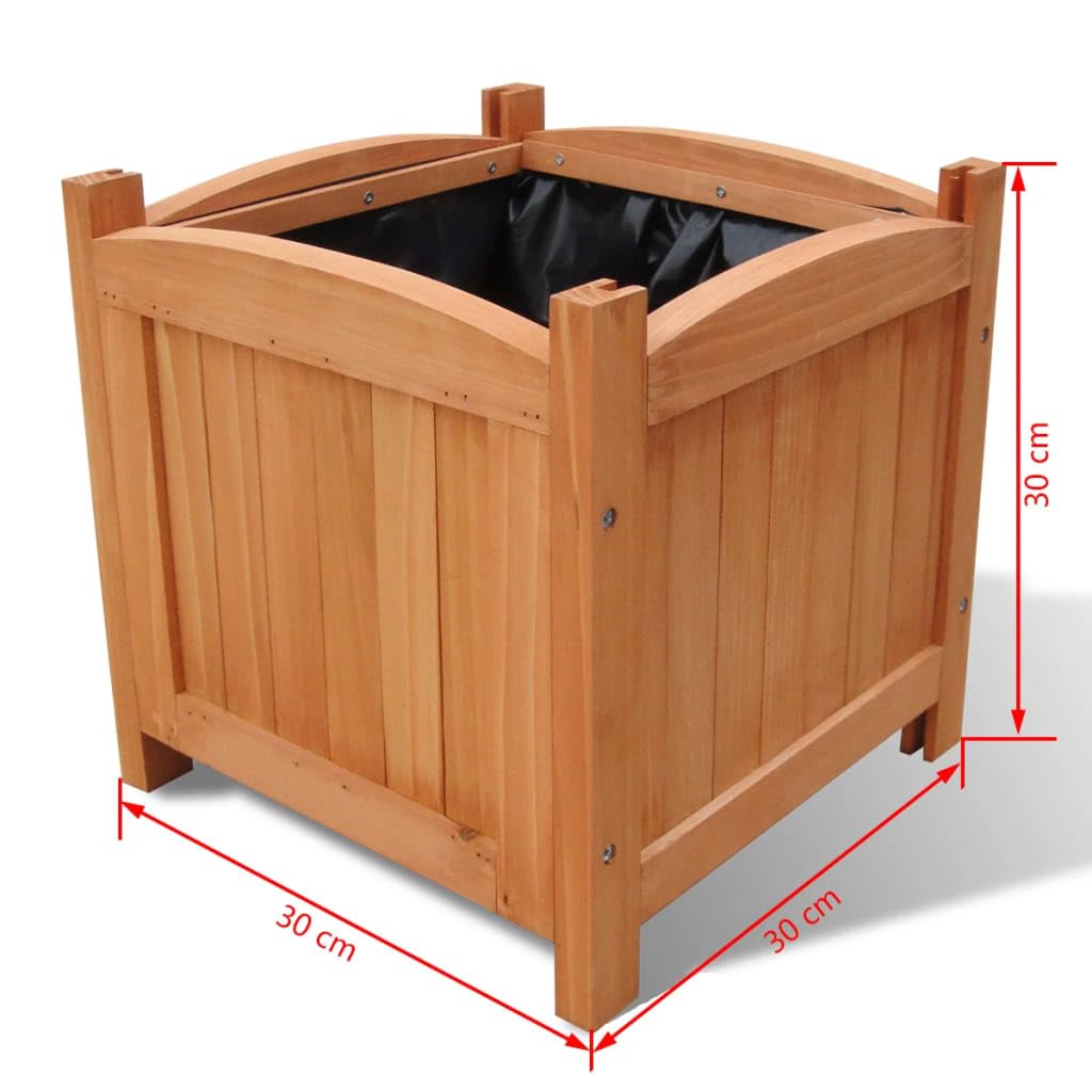 Foto 8 pulgar | Juego De 2 Camas Elevadas De Madera Vidaxl De 30 X 30 X 30 Cm Con Forros De Polietileno - Venta Internacional.