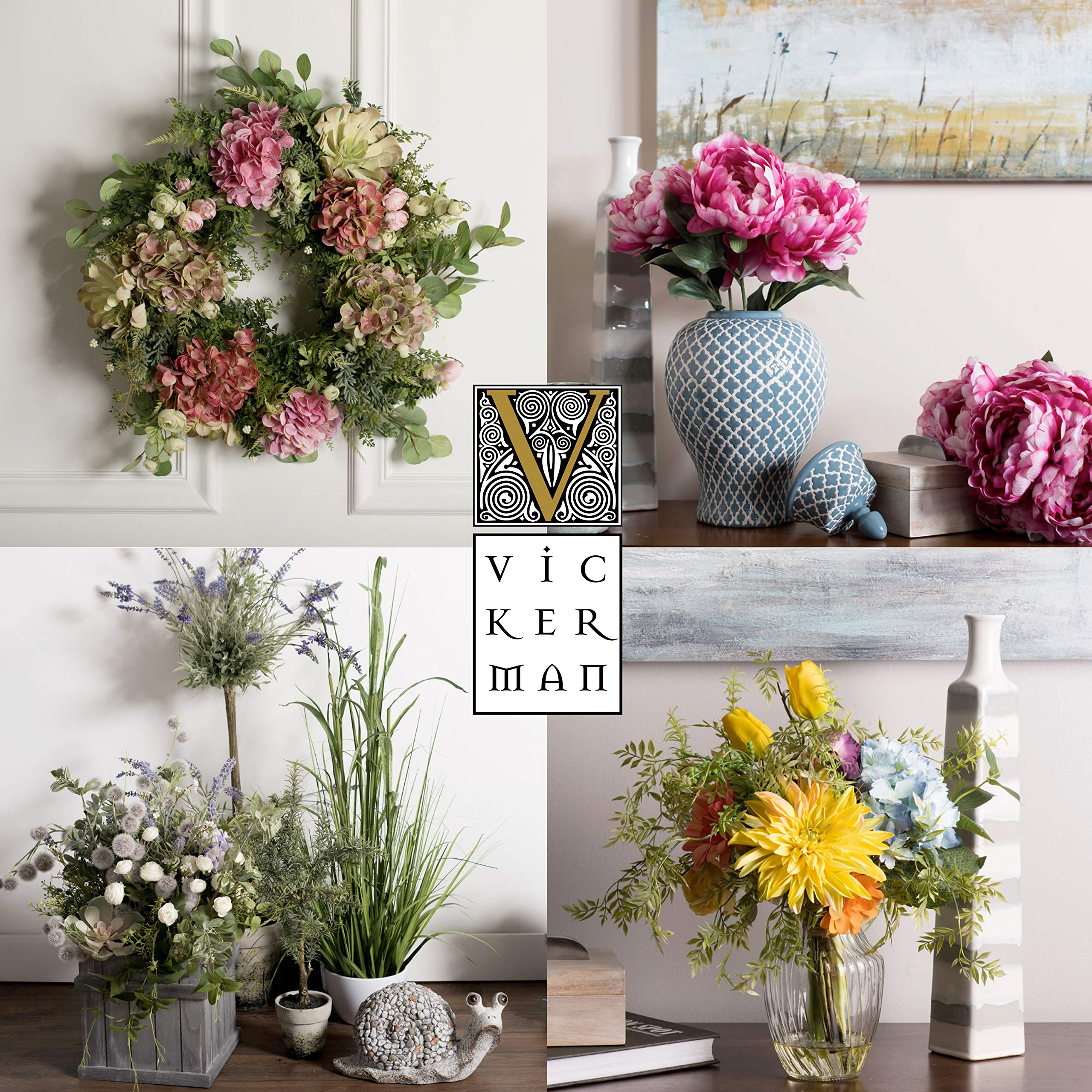 Foto 7 | Corona Cuadrada De Musgo De Reno Artificial Vickerman, 15,5 Cm - Venta Internacional.