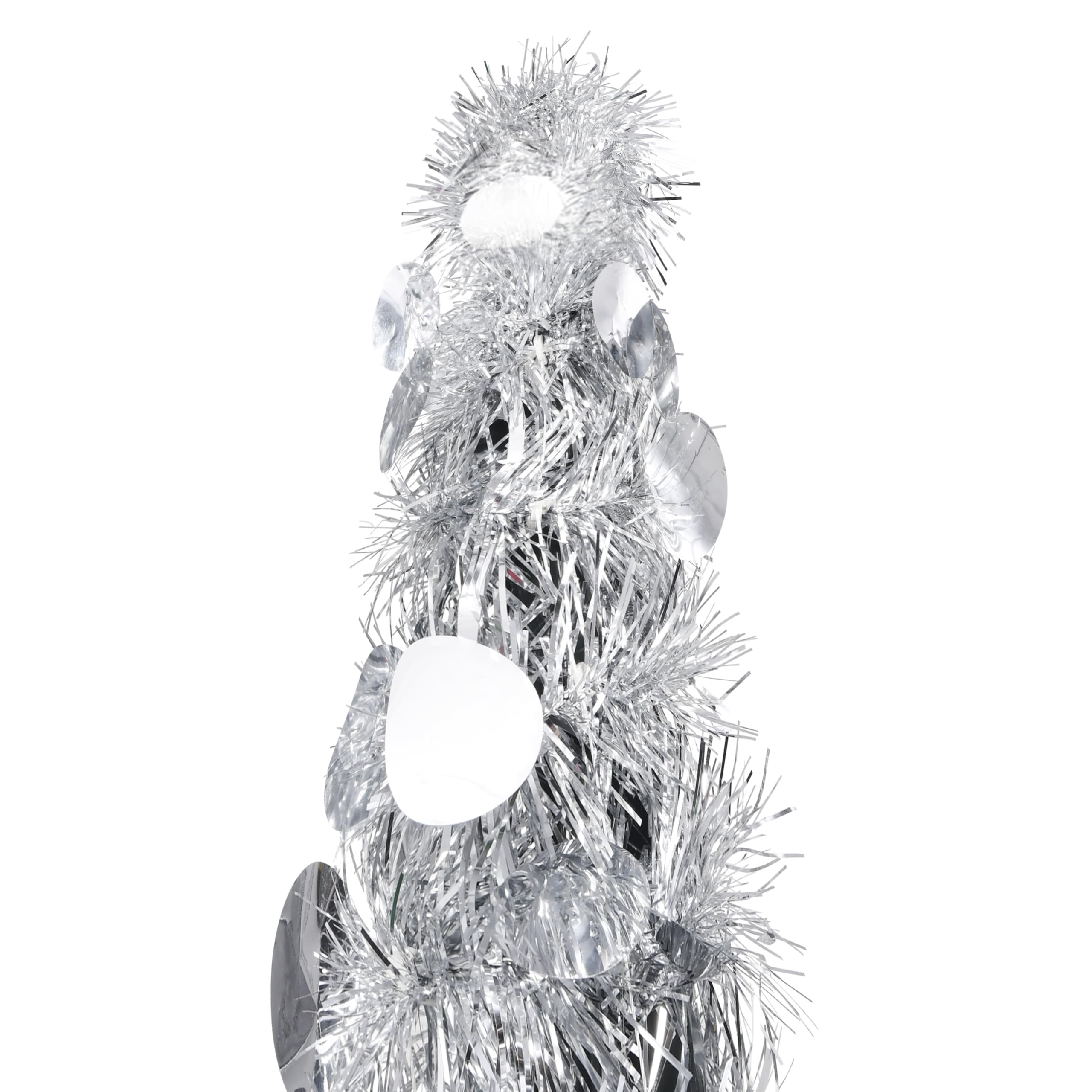 Foto 7 | Árbol De Navidad Artificial Vidaxl Plateado Brillante 120 Cm - Venta Internacional.