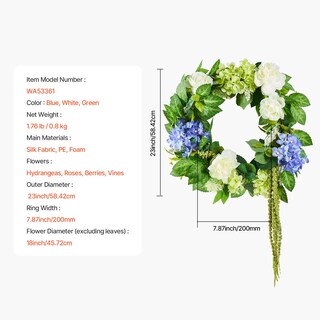 Foto 7 | Corona de Primavera Artificial 60 cm - Venta Internacional