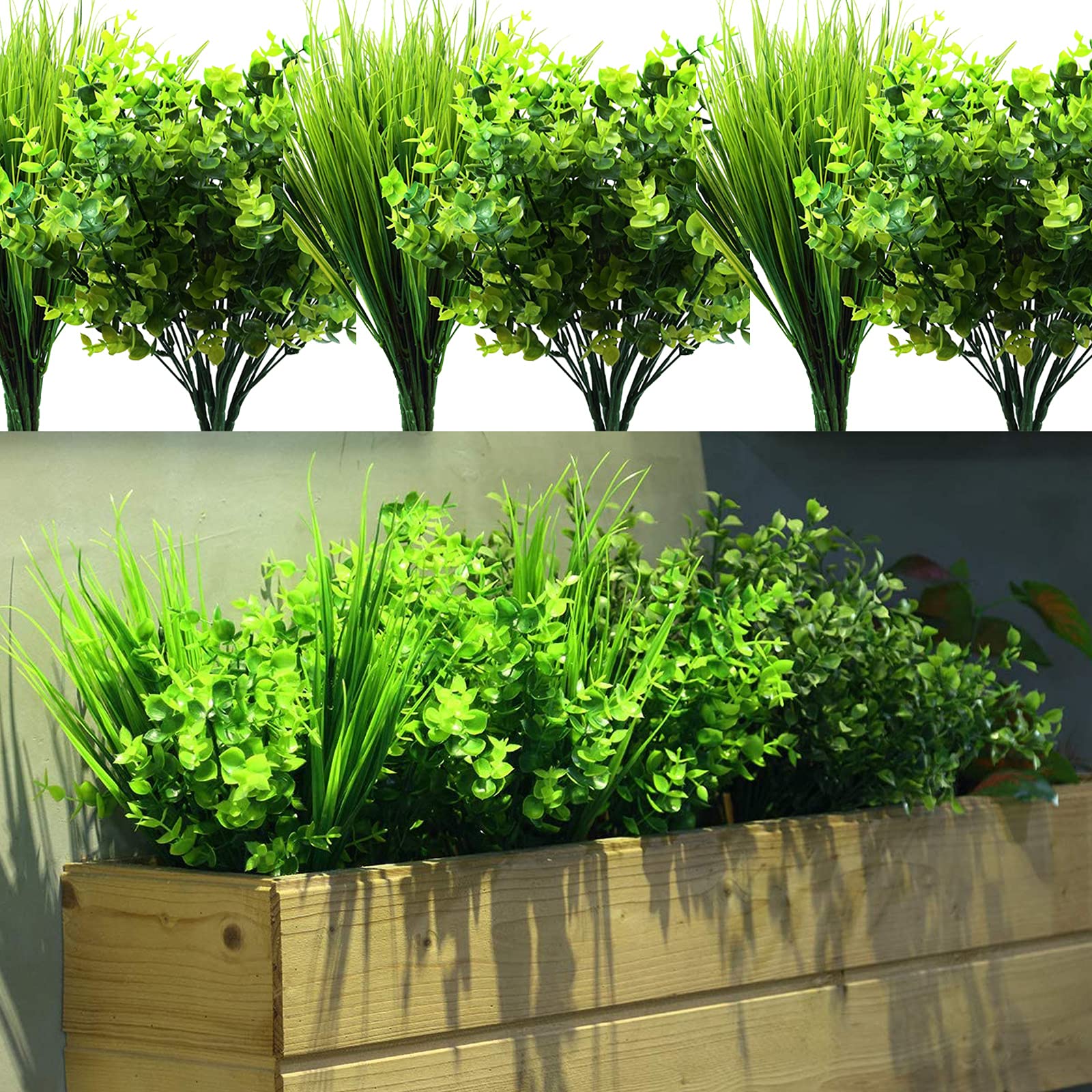 Set De Plantas Artificiales Willbond 16 Piezas Para Interior Y Exterior - Venta Internacional. $699